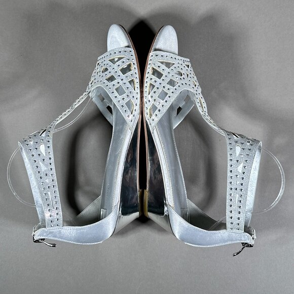 Maripe Julia Mirror Finish On Sides Zips On The Back Sandals Size 11M - Picture 12 of 16